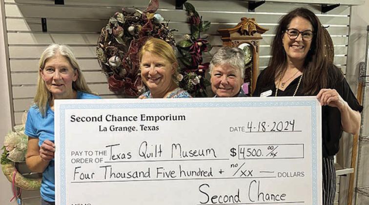 Second Chance donates to Texas Quilt Museum