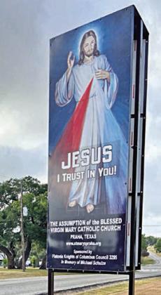 “Jesus Christ Divine Mercy” Sign near Praha