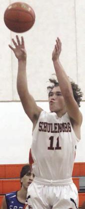 Jayse Janda hits a mid-range jump shot for two of his 20 points against the Cobras. Sticker Photo By Darrell Vyvjala