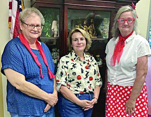 Welcomed as new members were (from left) Cathy Besetzny, Pam Janda and Becky Garlick.