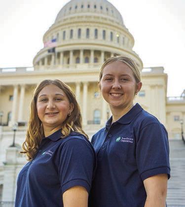 2026 Attendees – Gretchen Sacks (left) of Round Top-Carmine High School and Laney Bludau (right) of Hallettsville High School represented Fayette Electric Cooperative during the 2026 Government-in-Action Youth Tour in Washington, D.C. The students joined fellow delegates from across Texas to explore the nation’s capital, learn about government and leadership, and experience a oncein-a-lifetime educational opportunity.