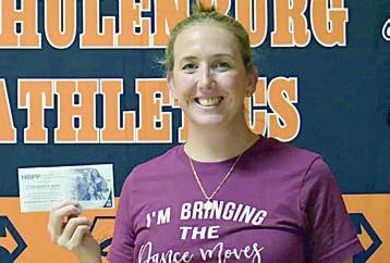 Ariana Kutac was the winner of the 50/50 raffle.