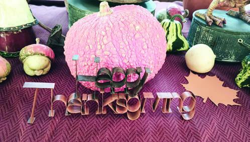 The centerpiece at the Garden Club’s November meeting carried out a Thanksgiving theme.