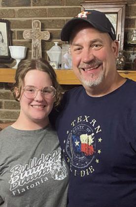 Kalyn McDougal of Flatonia ISD with her dad, J.R. McDougal.