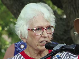 Carolyn Caflisch, member of the Daughters of the American Revolution Smith McMillan Chapter, was instrumental in researching John Sorrell.