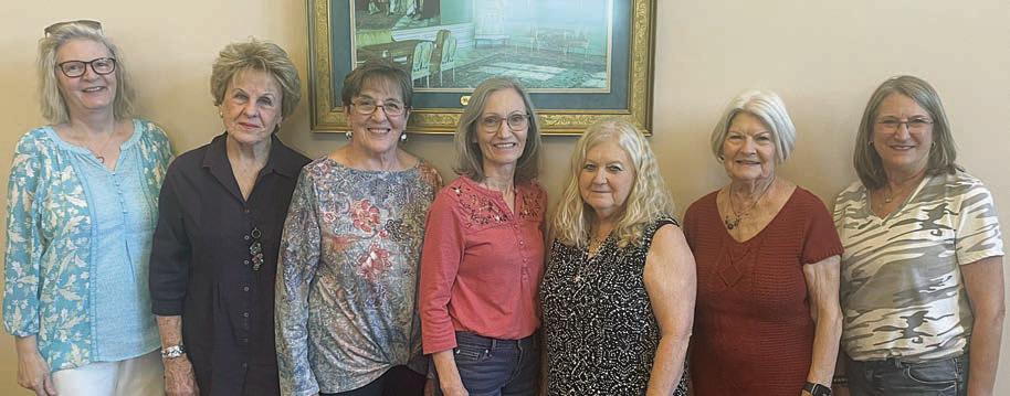 Fayette County CHS officers for 2025 are (from left) directors Cathleen Noska, Adrienne Kobza and Carolyn Heinsohn; secretary/director Marilyn Cernoch; treasurer Judy Beck; president Betty Danner; and director Vera Wehring. Vice president/historian Phyllis Teykl and director Barbara Eilert were unable to attend