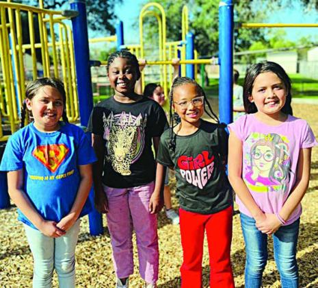 Members of the Schulenburg Unit of the Boys &amp;amp; Girls Club enjoyed playing in Wolters Park during a Schulenburg ISD early release day last week. Soaking up the sunshine is always a plus for members! Shown are (from left) Jocelyn Alejandres, Ariann Wright, Ke’Nilah Benford and Jaquelyn Alejandres.