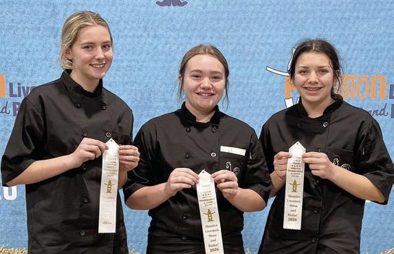 3rd Place Junior Side Dish – “Country Cooks” (from left) Summer Dooley, Lylah Robertson, and Morgan Williams.