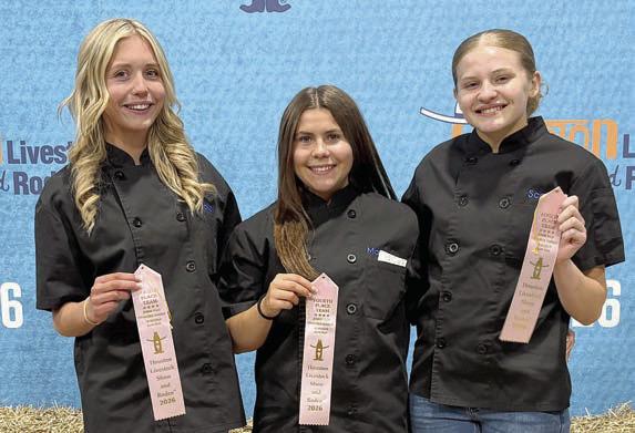 4th Place Senior Main Dish – “Shaker Bakers” (from left) Haley Janish, MacKayla Griffin and Scotti Beseda.