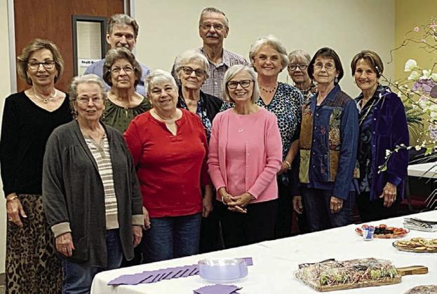 Friends of the Schulenburg Public Library and staff, who hosted the book event, were (front row, from left) Pat Rowton, Niki Mook, author Elaine Thomas, Kristy Clark, Joyce Kobza, (middle row) Diana Mikesky, Rose Ford, Mary Zeller, Debra Blansitt, Cindy Lytle, (back row) Don Carpenter and Thadious Polasek.
