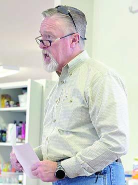 Flatonia City Manager Ray Miller gave a program on Sept. 23 at the Flatonia Methodist Church. He shared about his life, graduating from Bishop Forest High School, and told of the improvements the city is making to the area, including roads, sidewalks and parks.