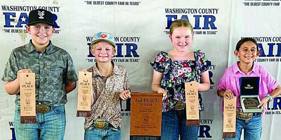 Reserve Champion Junior Team – (from left) Hudson Holub, Joe Carrales, Abigale McBride and Emma Zweschper.