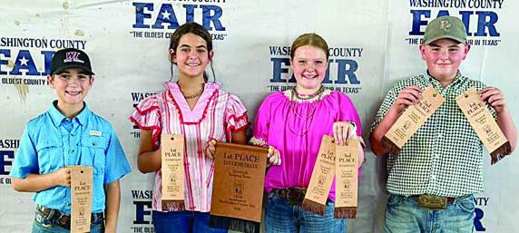 Champion Intermediate Team – (from left) Crockett Guenther, Adalyn Carrales, Kaisley Janecka and Abraham McBride.