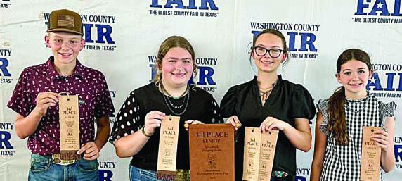 3rd Place Senior Team – (from left) Holden Holub, Rheagan Karisch, Tatum Fritsch and Laramie Laake.