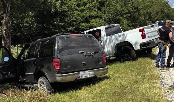 The pursuit, which began in the Winchester area, came to an end just south of Giddings after the suspect's vehicle was spiked by two law enforcement officials. The vehicle came to a halt in a ditch.