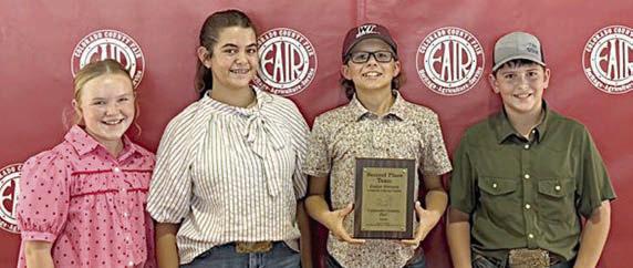 Reserve Champion Junior Team – (from left) Abigale McBride, Adalyn Carrales, Tate Fritsch and Hudson Holub.