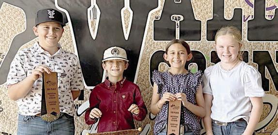 Reserve Champion Junior Team – (from left) Hudson Holub, Rowdy Guenther, Emma Zweschper and Abigale McBride.
