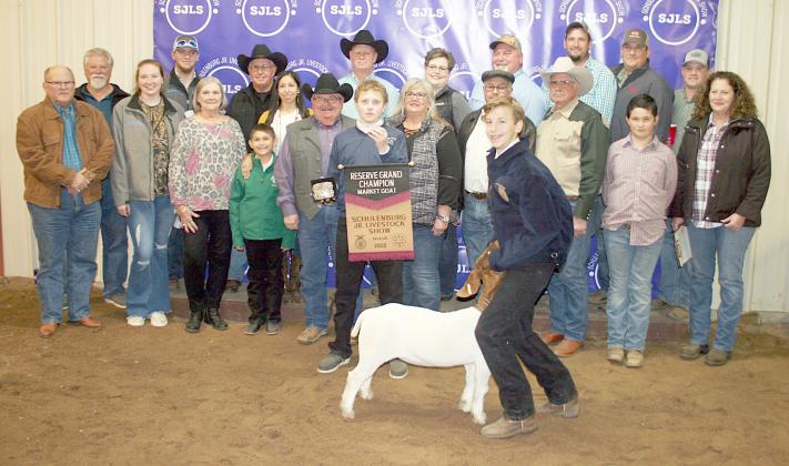 RESERVE CHAMPION MARKET GOAT – Exhibitor: Van Prihoda (front).