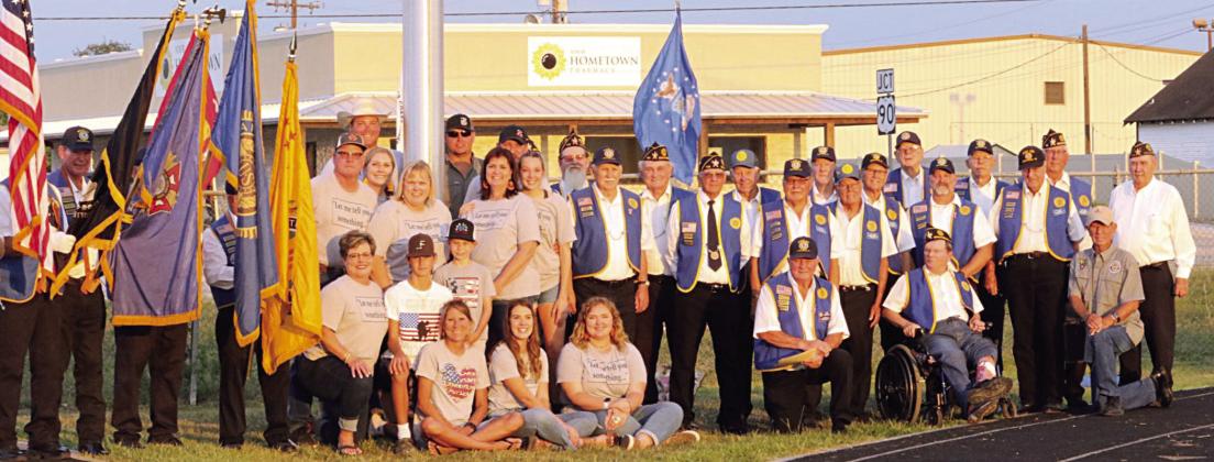Flagpole dedicated in Brossmann’s memory at football stadium