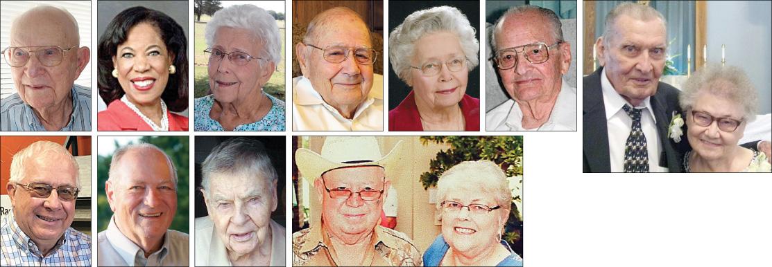 SCHULENBURG NATIVES IN ELAINE THOMAS’ NEW BOOK – (top row, from left) Alvin Anders, Arleas Upton Kea, Bernice Havel, Bill Klesel, Dolores Vacek, Eugene Hollas, Leon &amp; Marcella Langhamer; (bottom row, from left) Gary Lincke, Gus Breymann, Marvin Stichler, and Conrad Jochen &amp; Irene Prihoda.
