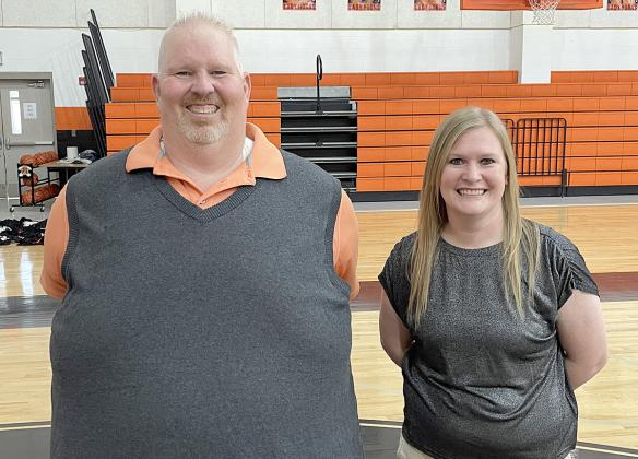 COACHES – head coach Phillip Eddins (left) &amp; assistant coach Carol Hargadine.