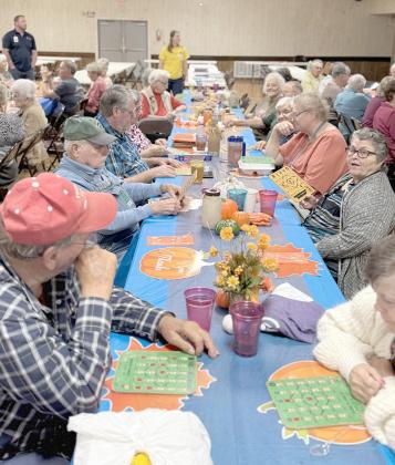 BINGO GAMES were enjoyed after lunch at the Senior Connections Thanksgiving celebration.