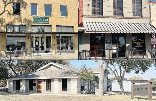 Businesses helped by funding from the EDC include Country Oak Boutique (top, left) and Packard Law Center (top, right) on North Main Street as well as Andre Eye &amp; Optical at the corner of College Street and East Avenue. Sticker Photos By Darrell Vyvjala
