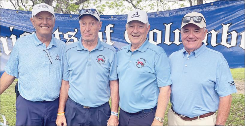 3RD FLIGHT: 2nd Place – 8 under par (64) From left: Bob Schmidt, Don Schmidt, Larry Litzmann, and Ronnie McBride.  Sticker Photo By Darrell Vyvjala