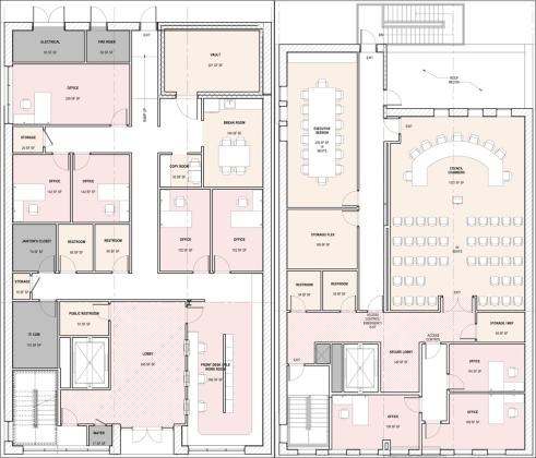 Interior floor plan design for City Hall