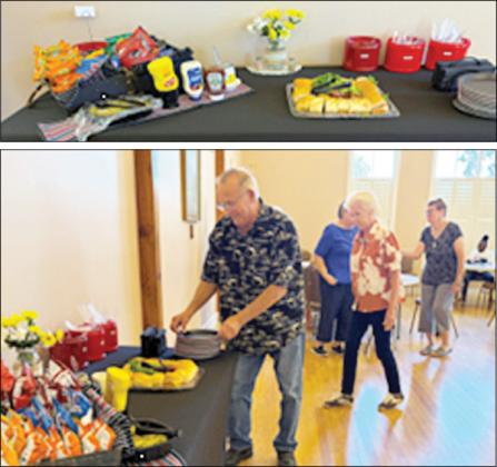 A luncheon with sandwiches was provided by H-E-B in La Grange.