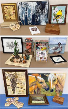 Th is is a small sampling of the artwork that will be displayed at the Ageless Artistry Showcase, which will open with a reception on Sept. 12.