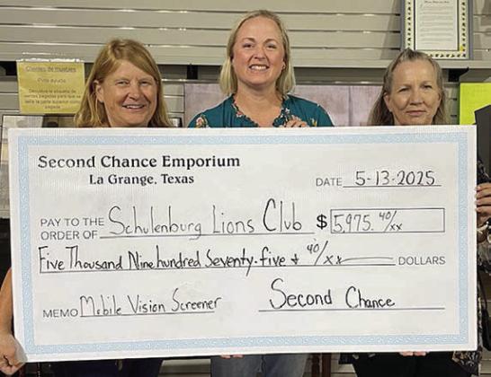 Lions get donation for vision screening