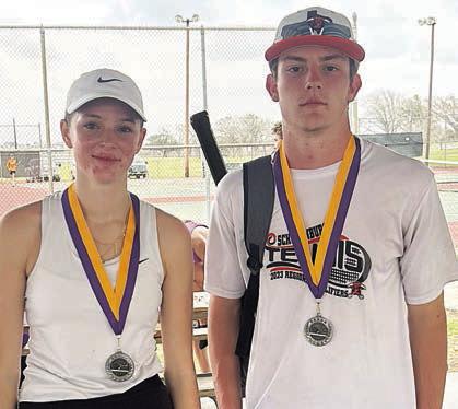 EMMRIE MARX &amp; ZANE BRENEK Second Place Varsity Mixed Doubles