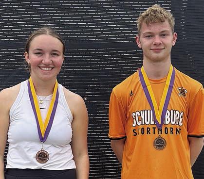MIKAYLA OTTO &amp; CADEN HERZIK Third Place Varsity Mixed Doubles