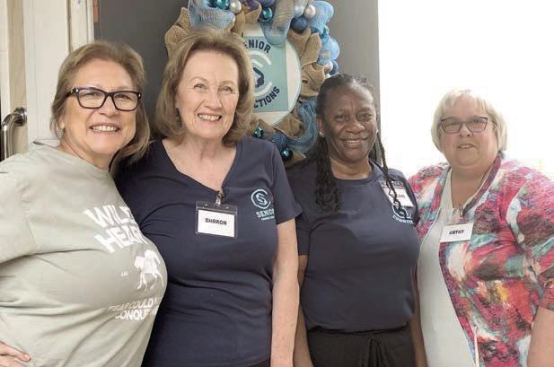 Volunteers at Senior Connections include (from left) Cynthia Trojacek, Sharon Rodriguez, Darlene Williams and Kathy Carpenter.