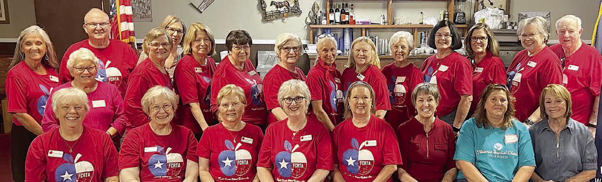 Among those present at the Fayette County Retired Teachers Association meeting on June 8 were (front row, from left) Terri Wagner, Chris Morrison, Marian Tajchman, Peggy Halamicek, Lisa Slinkard, Kathy Schatte, Kim Bonewald, Susie Grider, (back row) Melanie Mica, Marjorie Shofner, Bill Wagner, Kathy Migl, Mary K. Seifert, Kathleen Svatek, Jeanne Wetjen, Joan Miertschin, Jaci Elliott, Donna Burton, Carolyn McCrory, Carobeth Bockhorn, Debbie Morrill, Carolyn West and Rick West.