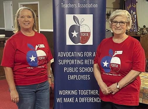 Most volunteer hours – Member Lisa Slinkard (left) was recognized as the member with the most volunteer hours by Joan Miertschin, FCRTA community involvement volunteer services chair.