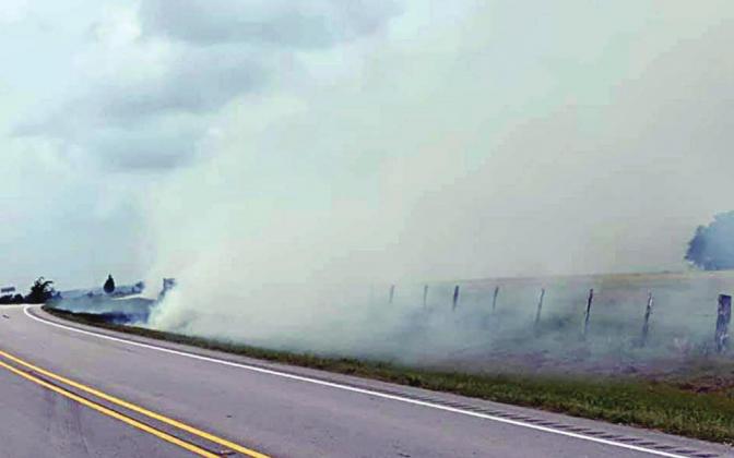 Four departments called to put out string of fires along FM 609 Monday