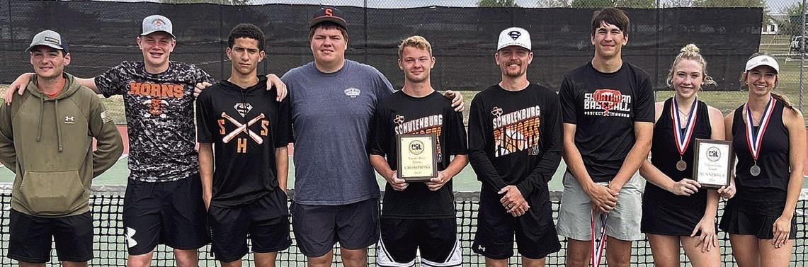 Shorthorns claim district tennis championship, Lady Horns place second