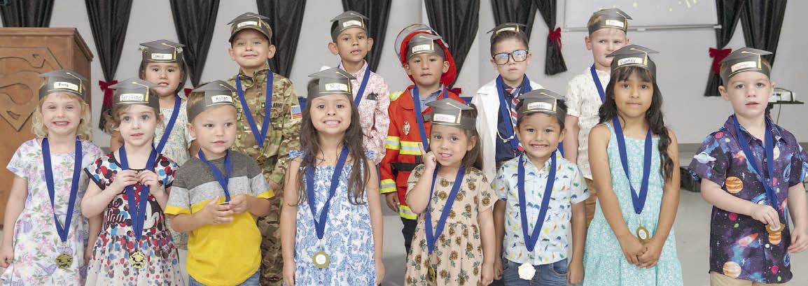 2024 graduates of the Parents As Teachers program were (front row, from left) Emily Koncaba, Serfina Waltman, Kolsen Venghaus, Mila Garcia, Liliana Garcia, Giovanni Rodriguez, Vianney Vazquez, Dayton Vasek, (back row) Camila Torres, Isai Mejia, Aldo Manzano, Jesus Galvan, Emmanuel Balderas, Jett Jasek, (not shown) Sadie Hobbs, Owen Hubenak, Corbin Mikulenka, Hollyn Pesak, Samuel Martinez, Mateo Ferrtiz, Hunter Janak, Raveonna Johnson, Jorge Martinez, Yoel Martinez, Samuel Sustr and Landon Holt.