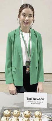 In the Food Show, Tori Newton finished sixth in the healthy dessert category.