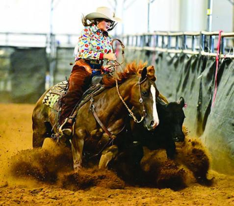 Klare Segura competing Texas High School Finals Rodeo held June 6-16 in Abilene.