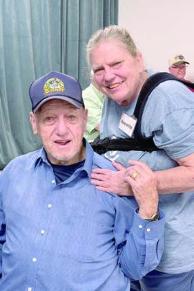 Sharingahug wereAnnette Jasek and Lee Ehler, who both have been out for a while due to health concerns. Senior Connections is glad to have them back!