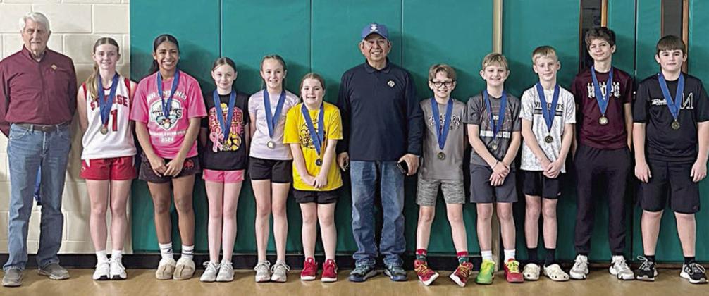 Winners at the K. of C. district free throw contest