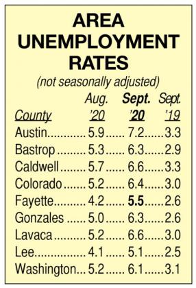 State &amp; area unemployment rates increase in September