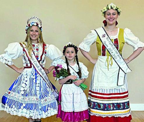 Royalty – (from left) 2023-24 CHS Miss Texas Czech-Slovak Queen Katie Kostelnik, 2024-25 Fayette County CHS Little Princess Lillie Karstedt and 2024-25 Fayette County CHS Queen Madelyn Karstedt.