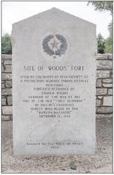 Site of Woods’ Fort used by colonists of this vicinity as a protection against Indian attacks 1828-1842 fortified residence of Zadock Woods veteran of the War of 1812 one of the old “Three Hundred” of Austin’s colonists oldest man killed in the “Dawson Massacre” September 18, 1842 Erected by the State of Texas 1936 Photo Courtesy of Bobbie Nash