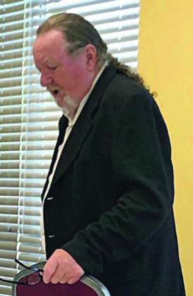 GaryMcKee, local historian, gave the program at the Literary Club meeting on Tuesday, Nov. 14.