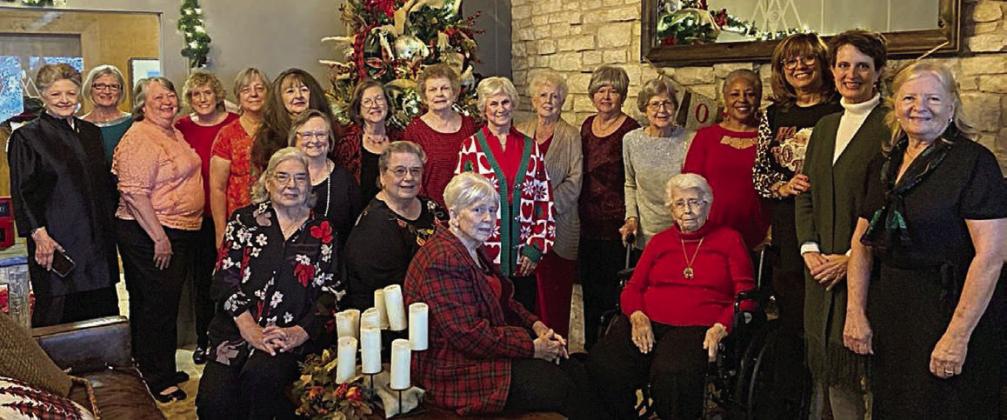 The Schulenburg Garden Club held its Christmas party on Thursday, Dec. 14, 2023 at Frisch Auf! Valley Country Club in La Grange. Shown are (front row, from left) Jan Ripper, Carolyn Neely, Janet Kobza, Mary Ann Jurica, Bernice Havel, (back row) Patricia Greeson, Julie Clements, Debbie Vellella, Barbara Vinson, Debbie Behlen, Gail Hammontree, Shirley Winkelman, Jerry Leonard, Delia Jurica, Mary Demel, Bonnie Baker, Billie Rightmer, Shawn Willis, Dana Havel, Lisa Dennis and Janet Murphy.