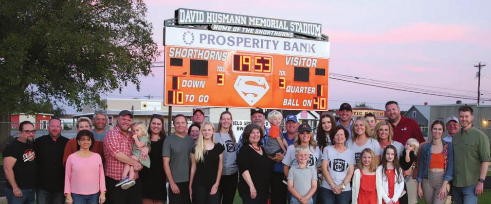 New scoreboard signage dedicated to honor David Husmann